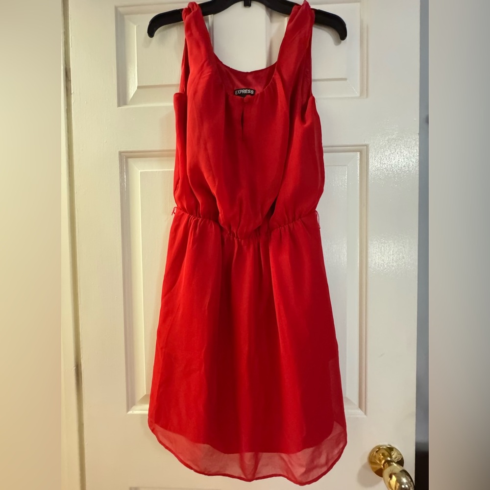 Lush Red Sleeveless Dress